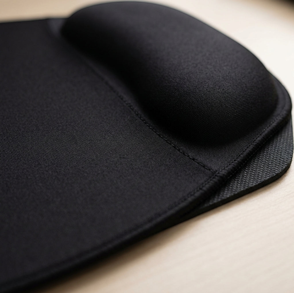 Laye Black Mouse Pad Wrist Rest Gel Support 9 x 8 in