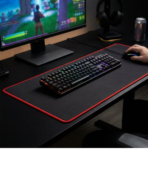 Laye Gaming Desk Mat Red Black 35 x 16 in