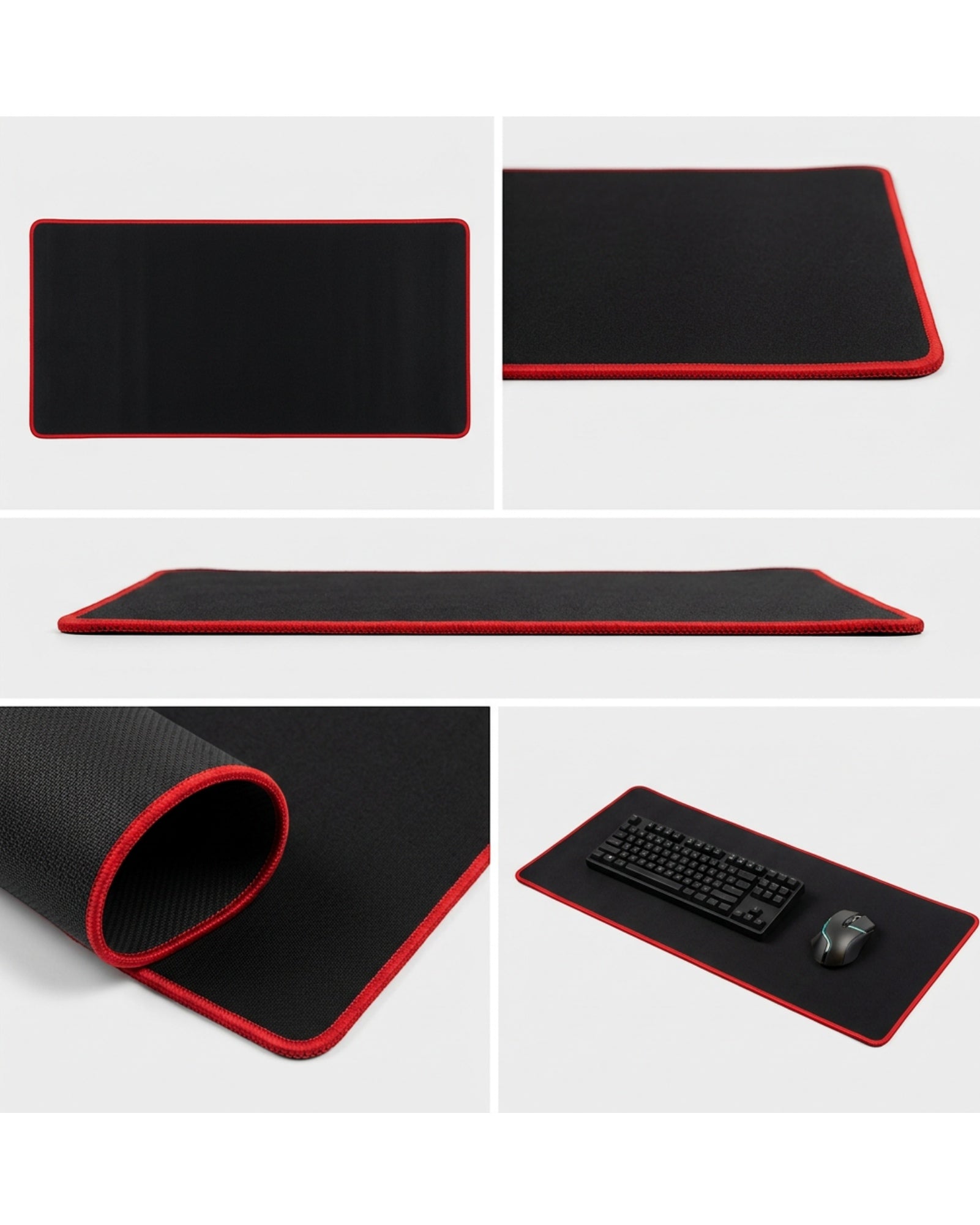 Laye Gaming Desk Mat Red Black 35 x 16 in
