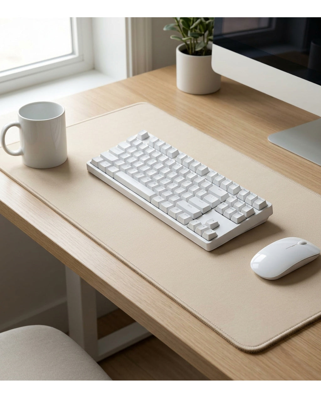 Laye Keyboard Desk Mat Sand 28 x 12 in
